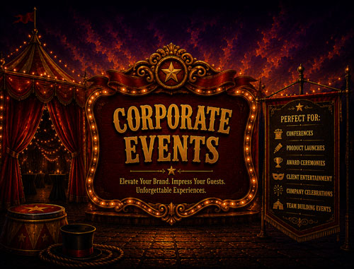 Corporate circus entertainment show