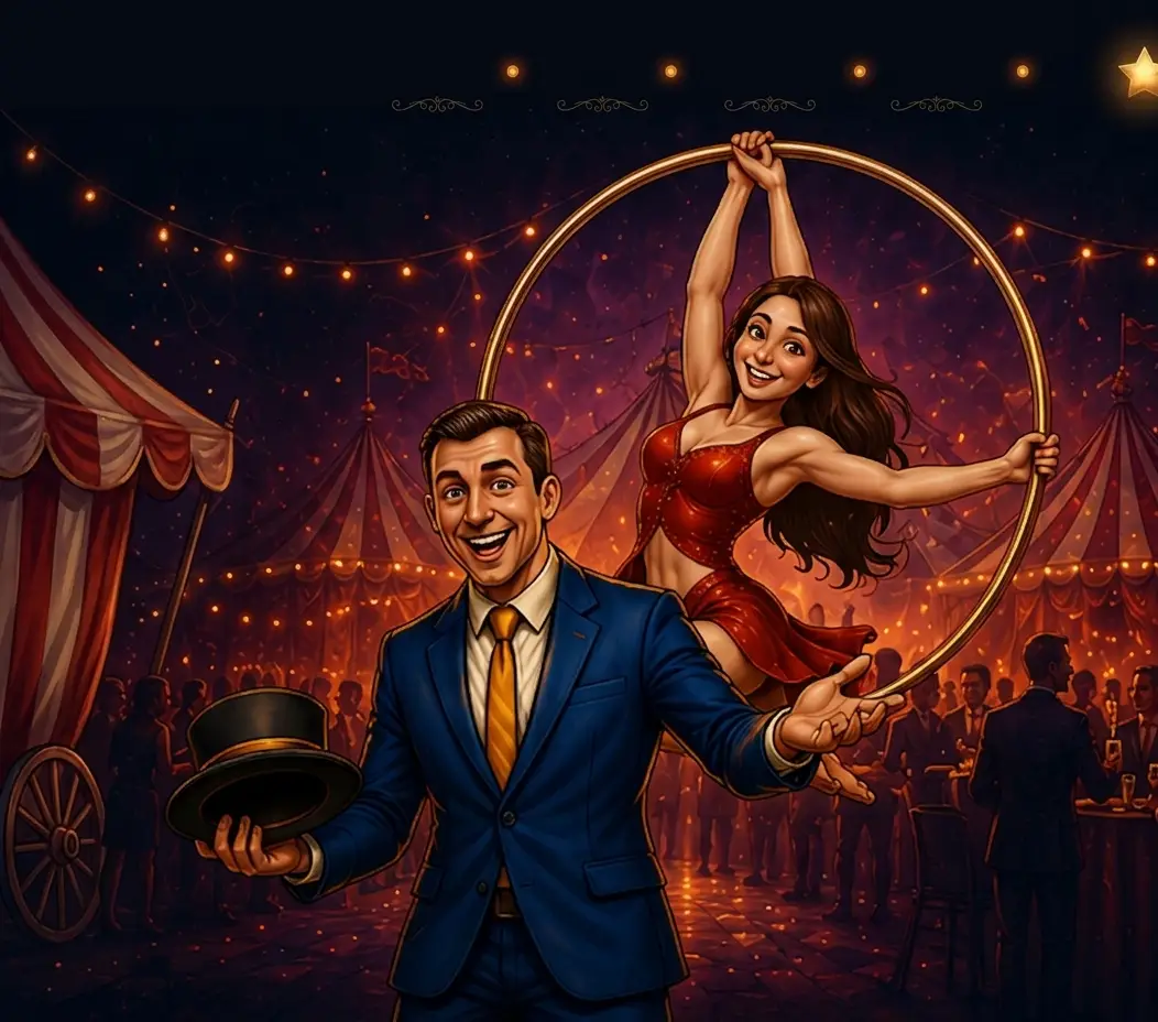 Live circus entertainment performance in Sydney